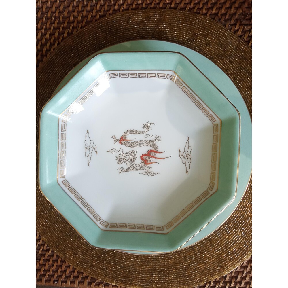 Vintage Dragon Plates, 5-piece Jyoto Japan Setting, Ceramic (1 setting, 7 avail) - Picture 6 of 16